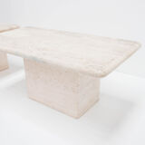 Travertine bedside tables
