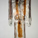 Italian Vintage Murano glass chandelier by Mazzega, model Occhio. Italy '70