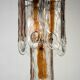 Chandelier vintage en verre de Murano italien par Mazzega, modèle Occhio. Italie années 70.