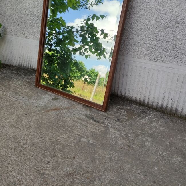 Old beveled mirror, trumeau