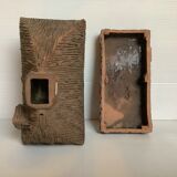 Homemade glazed terracotta candle box