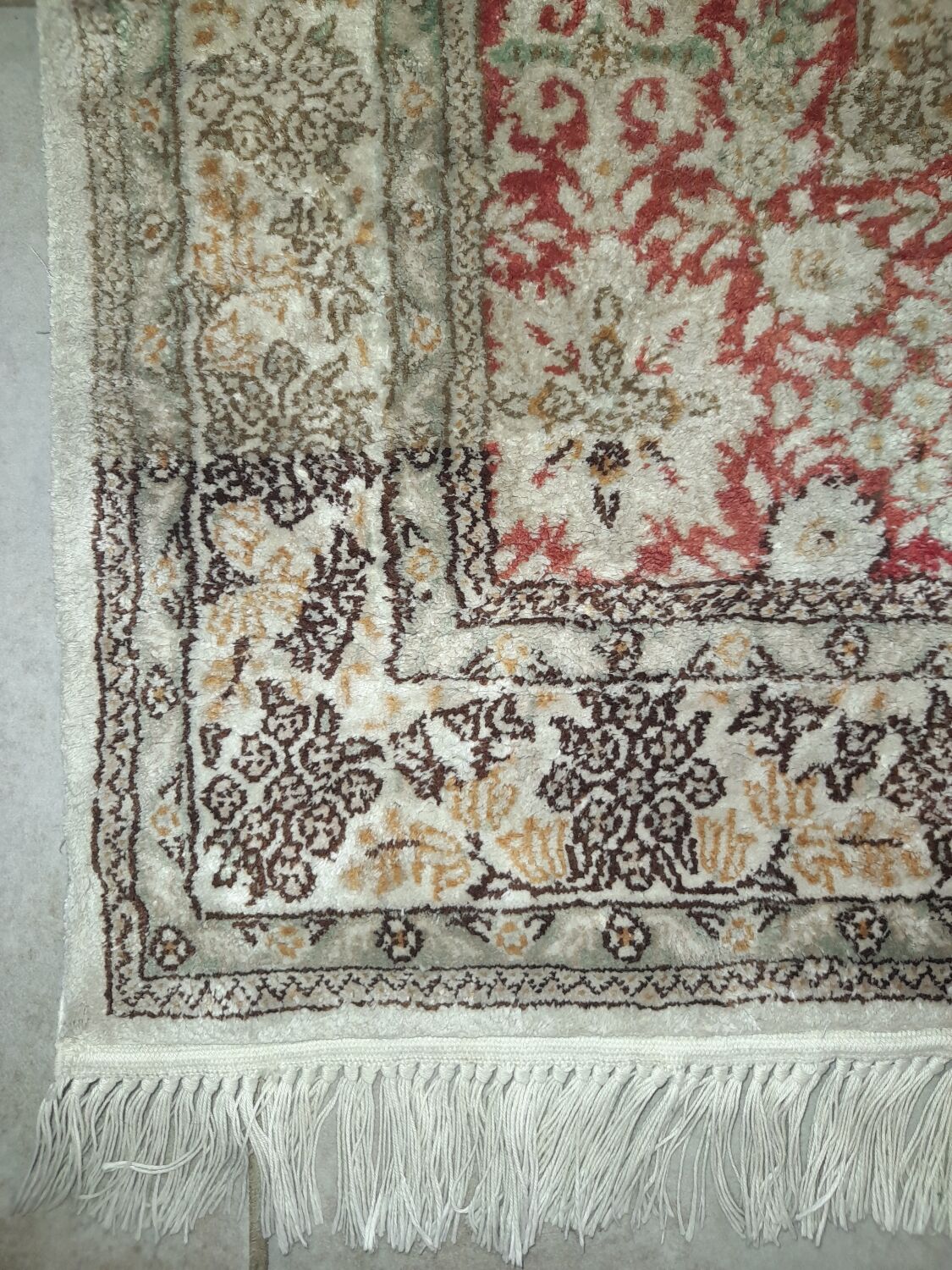 Sublime Oriental Silk Carpet - Hand-Knotted - Persian Design - 124 x 78 cm