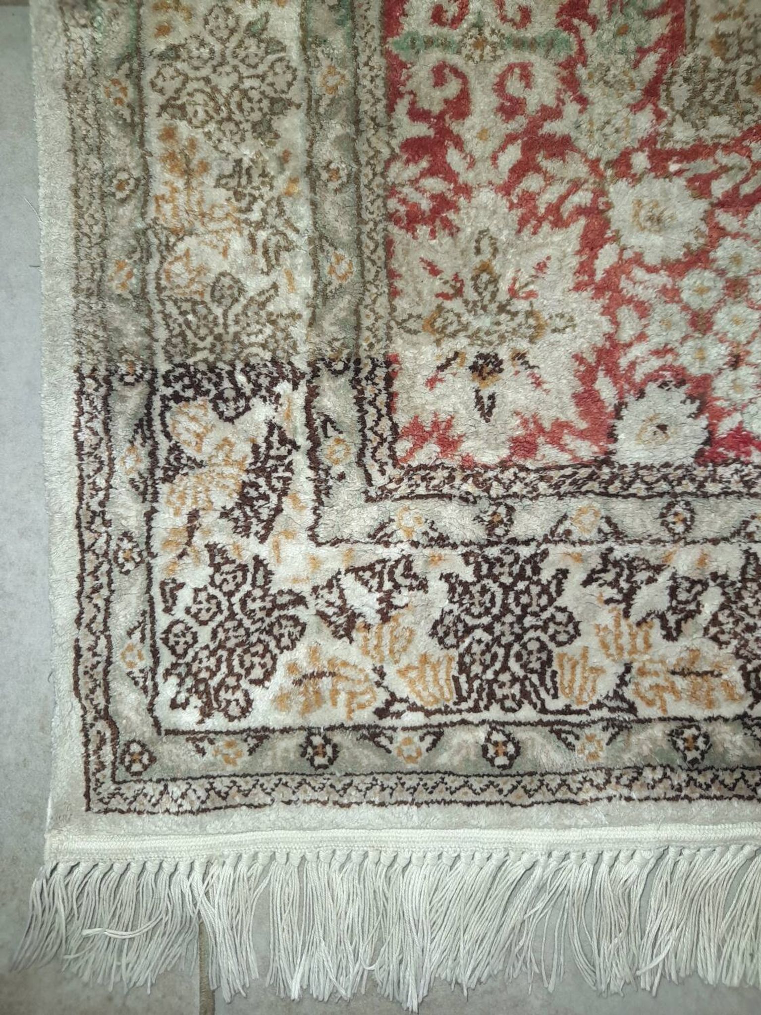 Sublime Oriental Silk Carpet - Hand-Knotted - Persian Design - 124 x 78 cm