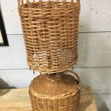 Rattan bottle lamp