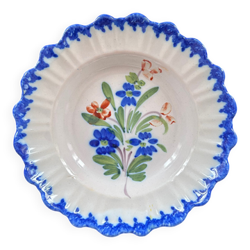 Old plate with floral decoration