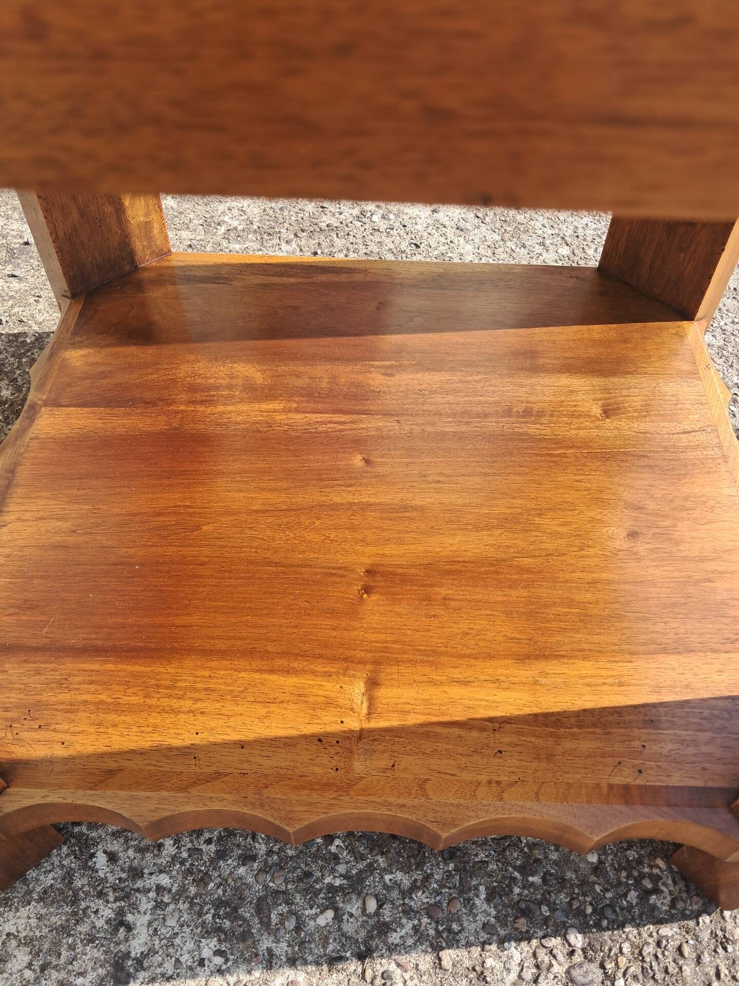 Art Deco coffee table in solid walnut