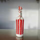 Bottle in red and white scoubidou 50-60s