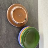 Large vintage cut François brown paper empty ceramic pocket earthenware