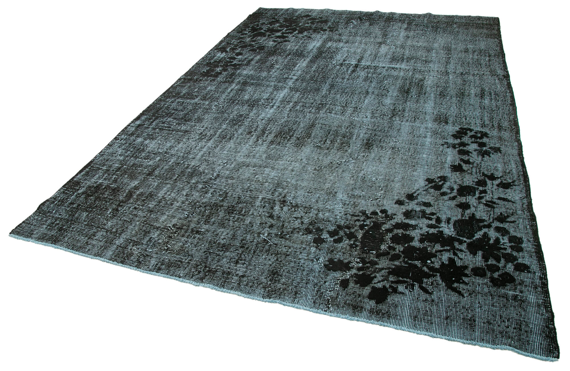 Handmade hi-low pile oriental 1970s 210 cm x 320 cm