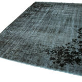 Handmade hi-low pile oriental 1970s 210 cm x 320 cm