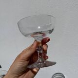 8 antique blown glass cocktail glasses