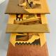 Vintage Italian design geometric marquetry nesting coffee table