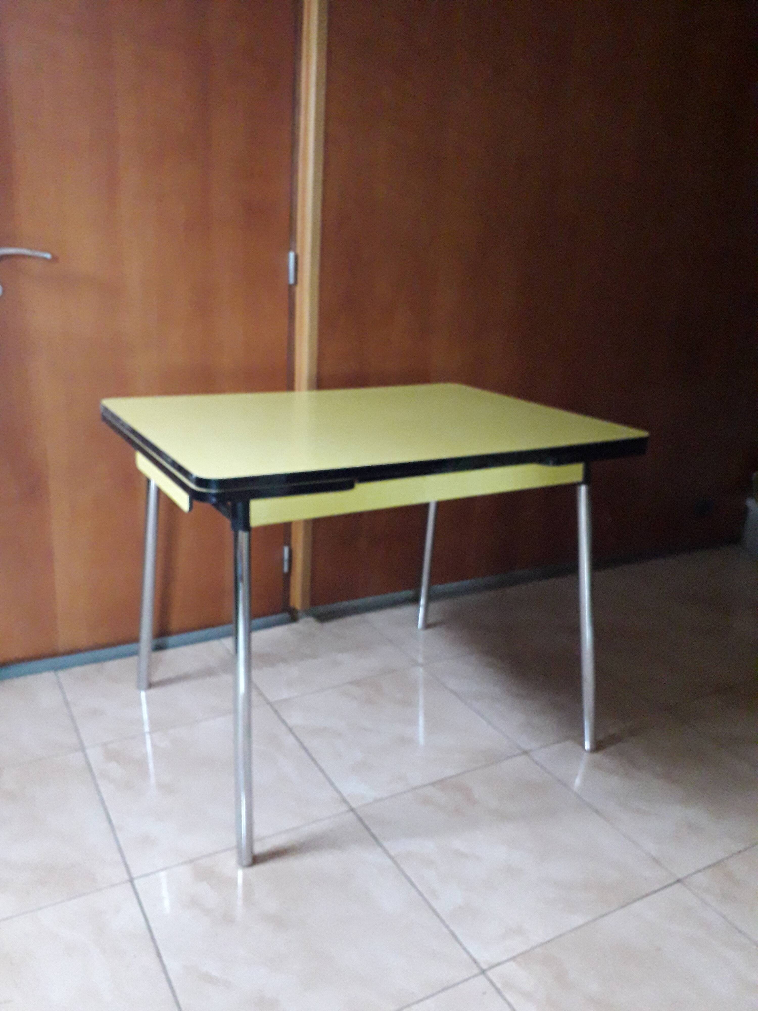 Vintage yellow formica table