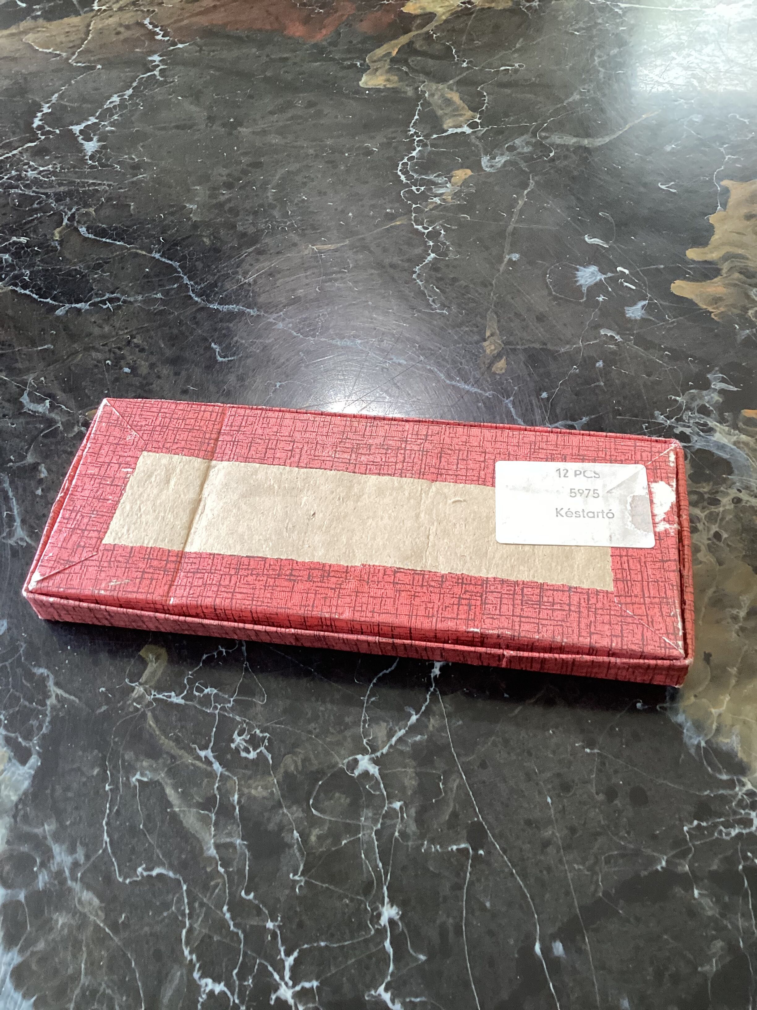 Set of twelve crystal knife holders 24% with vintage lead