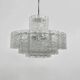 Mid-century design Doria Leuchten glass chandelier, 1970s
