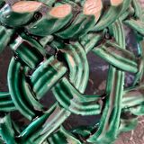 Braided earthenware basket