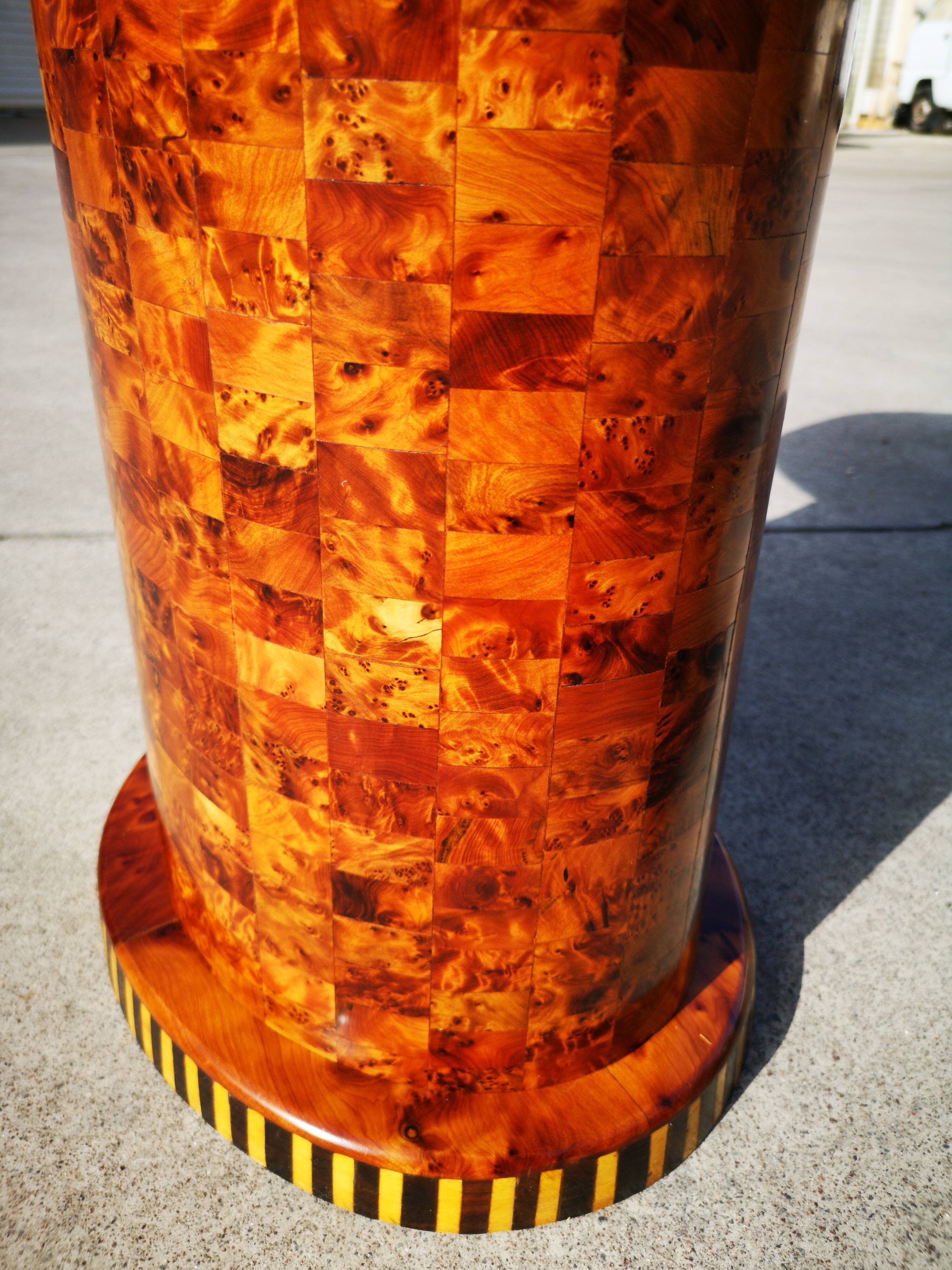Side table in marquetry