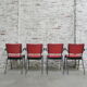 Set de 4 chaises de table vintage avec accoudoirs