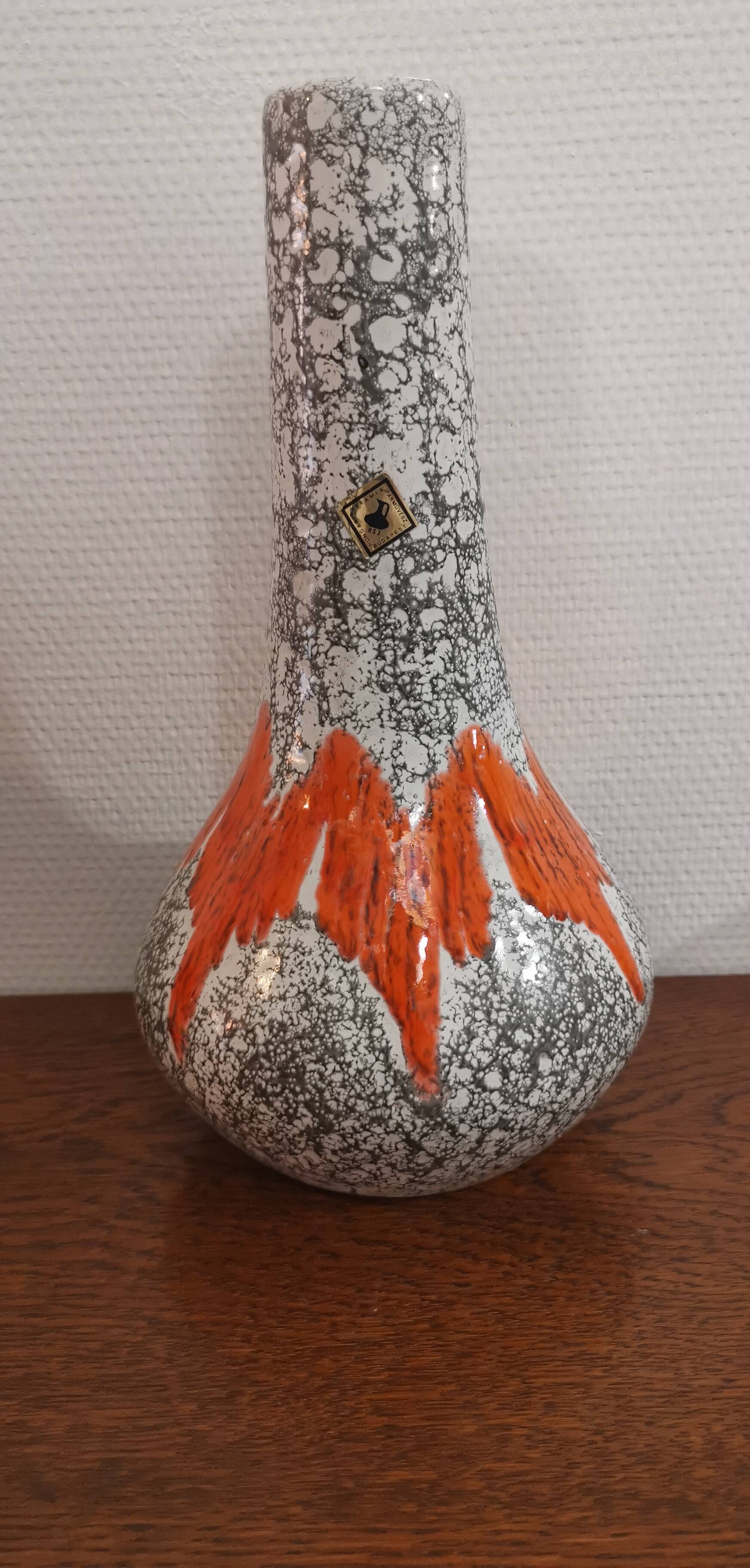 Vintage fat lava vase k369 made in Hungary in the 70s
