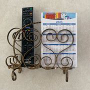 60s magazine rack in gold metal