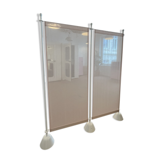 Powder pink folding screen or partition with boudoir effect by Achille Castiglioni