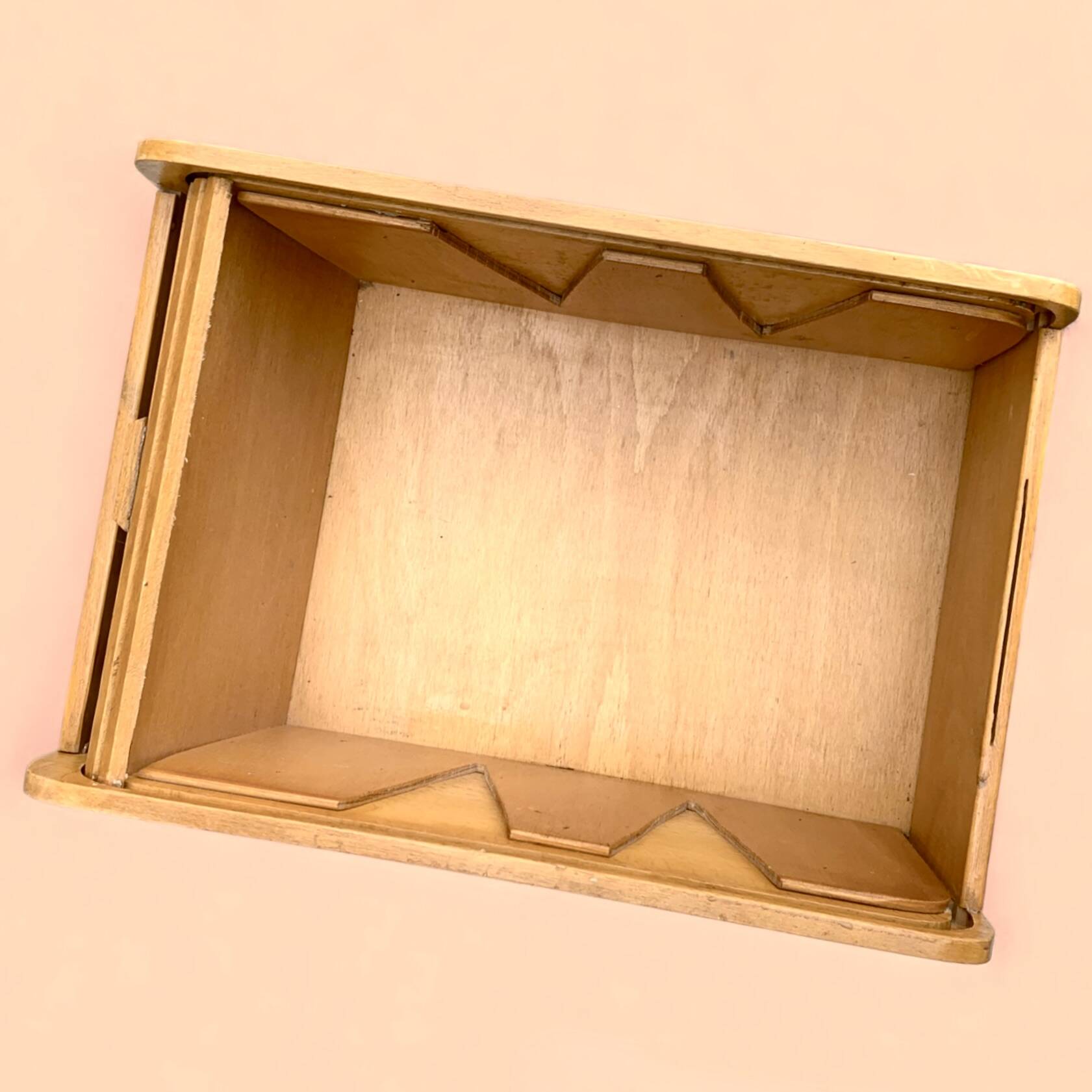 Old wooden filing box with shutter