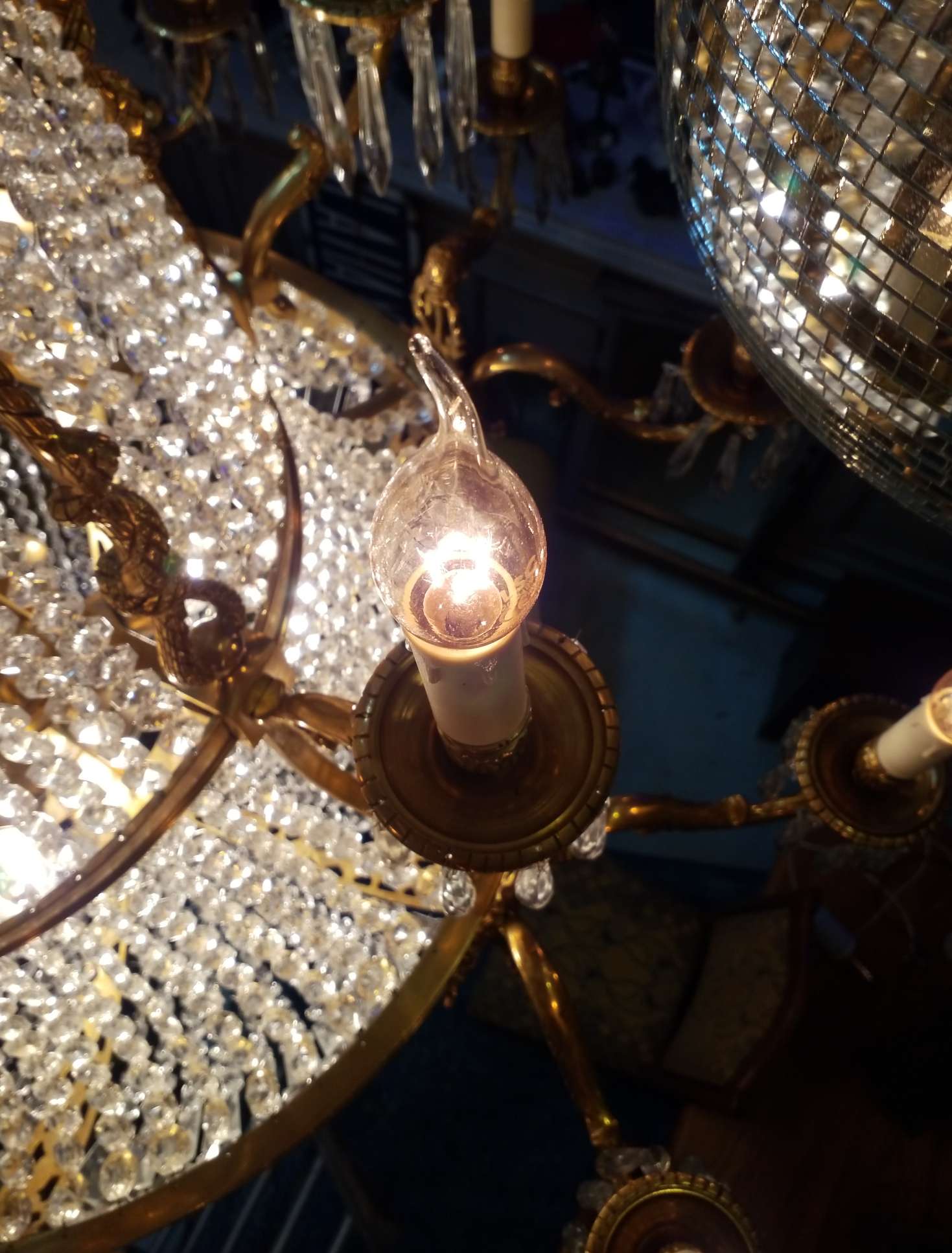 Chandelier with tassels