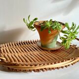 Vintage rattan presentation tray