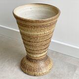 Vintage heavy ceramic diabolo vase