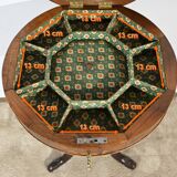 Trumpet Table for Work and Games, Walnut – Late 19th Century