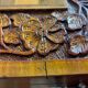 Chess and backgammon set in carved wood and marquetry