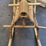 Rattan rocking horse