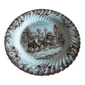 English porcelain dish johnson brothers coaching scenes