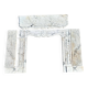 Paonazzo white marble Louis-style flat fireplace
