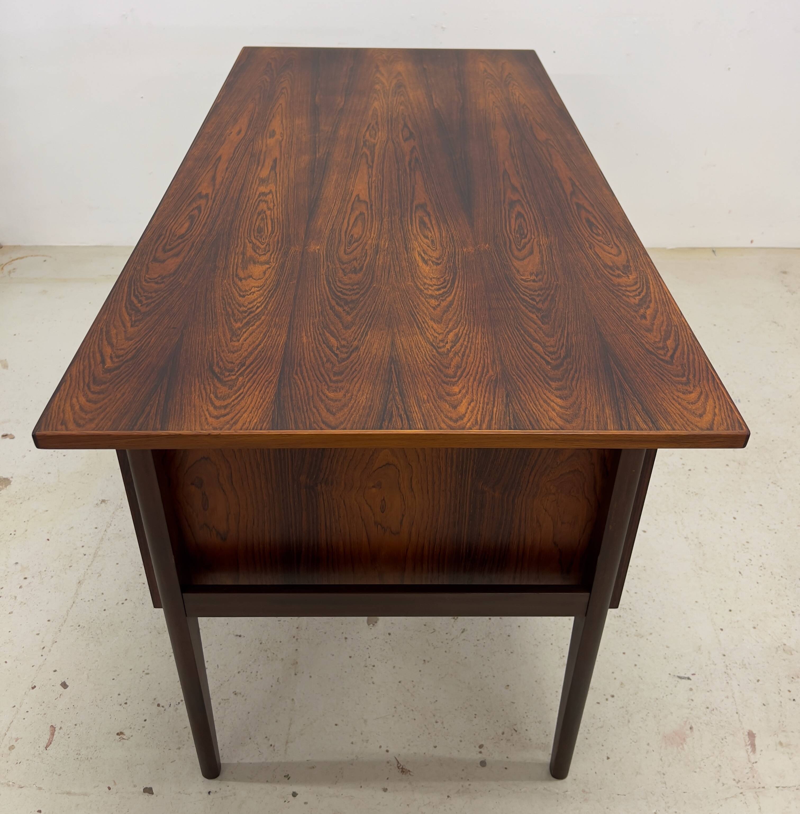 Rosewood 'Floating' Desk By Gunnar Nielsen For Tibergaard, 1960s.