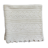 White two-seater crocheted bed top