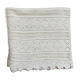 White two-seater crocheted bed top