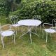 Old wrought iron garden furniture from the 1950s