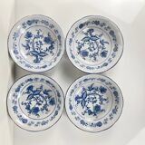 4 bowls / small dishes with blue onion pattern