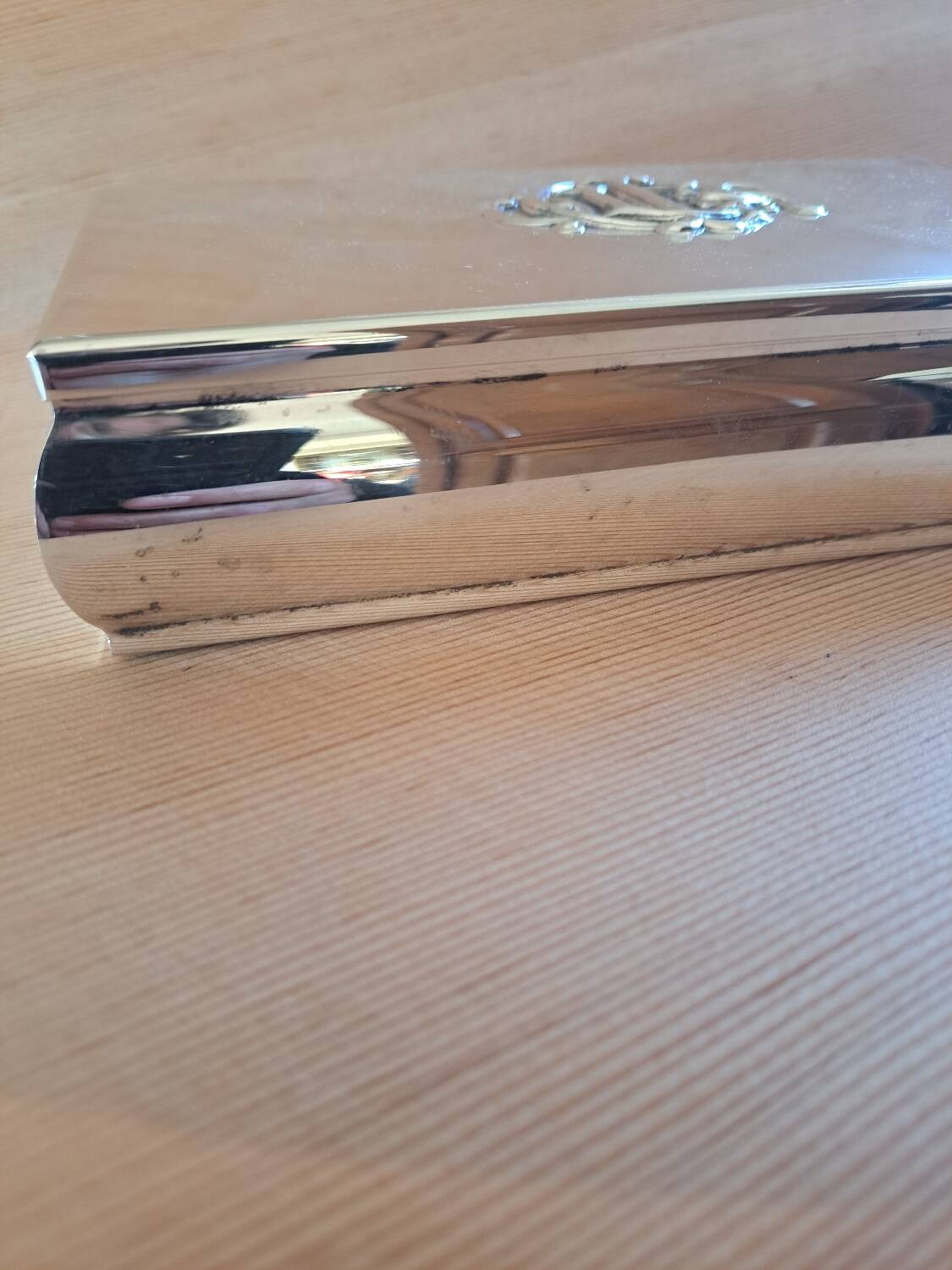 Christian Dior silver metal box