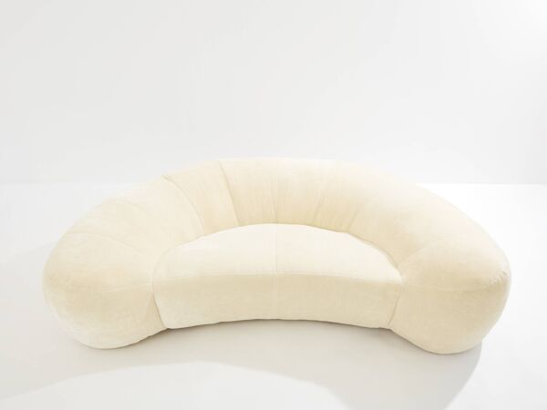 Canapé croissant de Raphaël Raffel pour Honoré Paris 1970