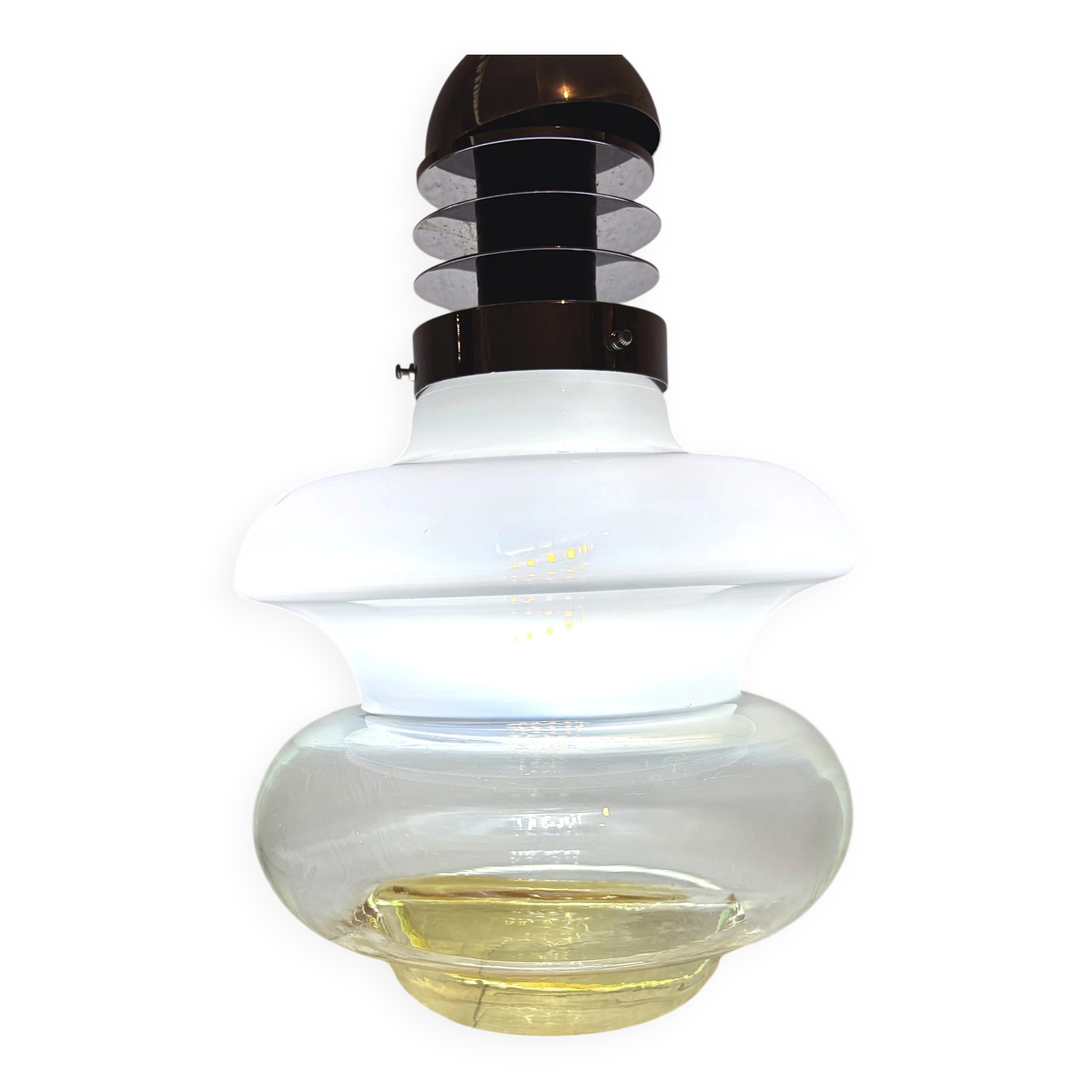 Very large vintage Italian Space Age pendant light.