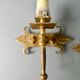 Pair of gold metal wall lamps Ferro Arte, 60s-70s