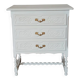 Petite Commode Vintage Style Louis XIII - Blanc Mat & Pieds Torsadés