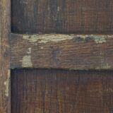 Antique oak notary cabinet with two roller doors and a working lock