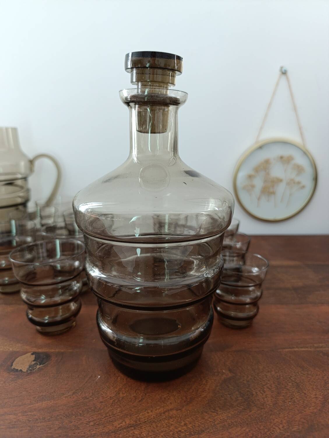 Service à Boisson Vintage Prestige XL - Verre Fumé Ambré Années 60/70