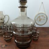 Service à Boisson Vintage Prestige XL - Verre Fumé Ambré Années 60/70