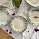 6 assiettes plates terre de fer faïence Sarreguemines Choisy le Roy