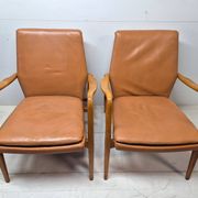 Pair of Scandinavian armchairs attributed to Axel Larsson, circa 1960.