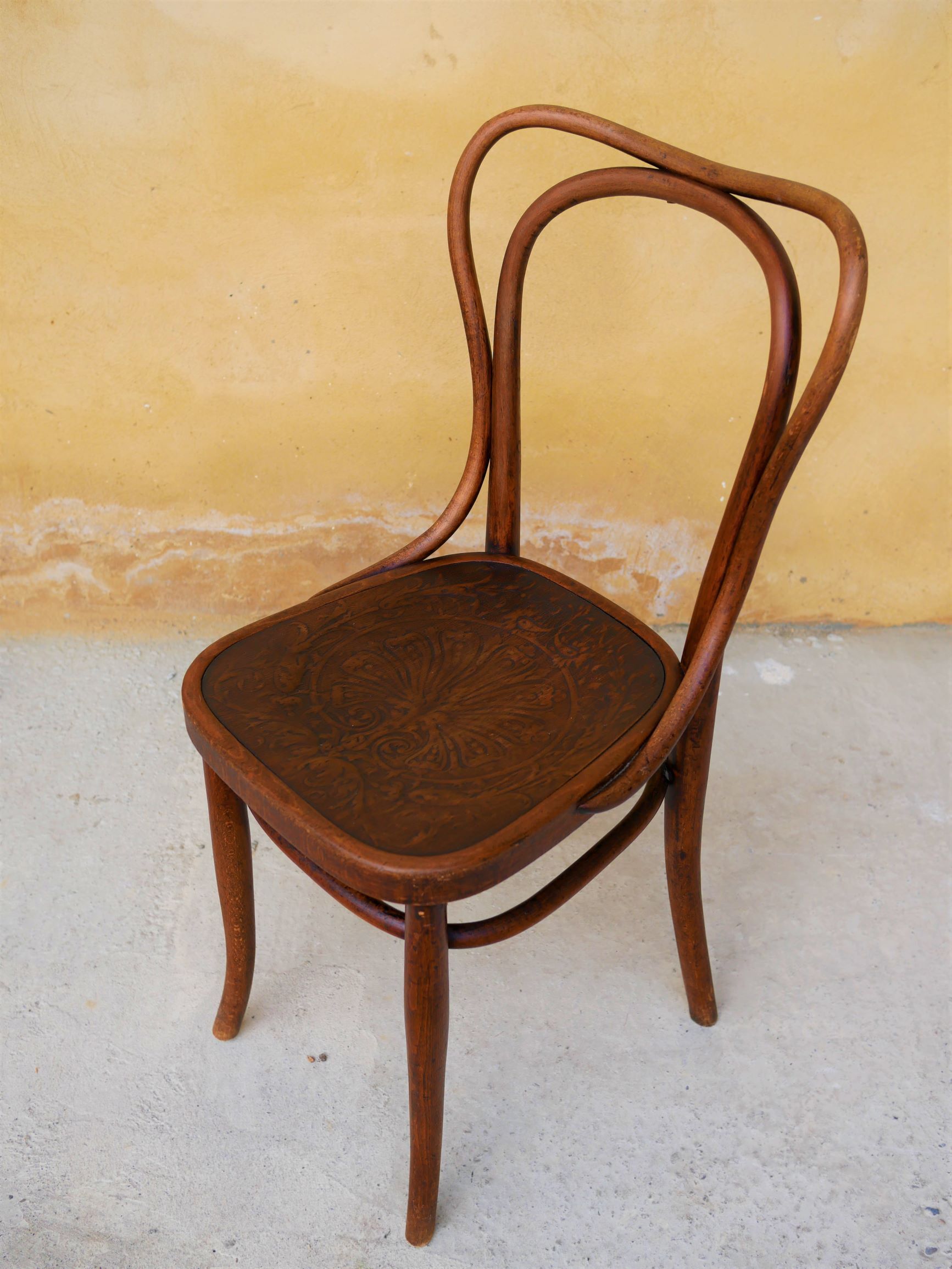Set of 4 chairs Bistro, model n ° 55, by Jacob and Josef kohn